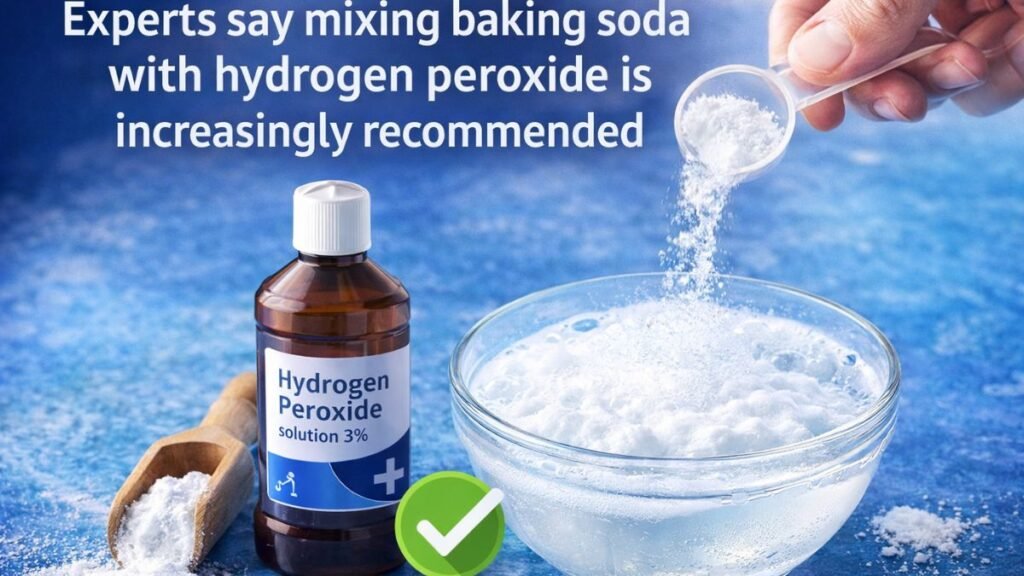 Experts say mixing baking soda with hydrogen peroxide is increasingly recommended