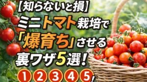 【知らないと損】ミニ トマト 栽培で“爆育ち”させる裏ワザ5選！