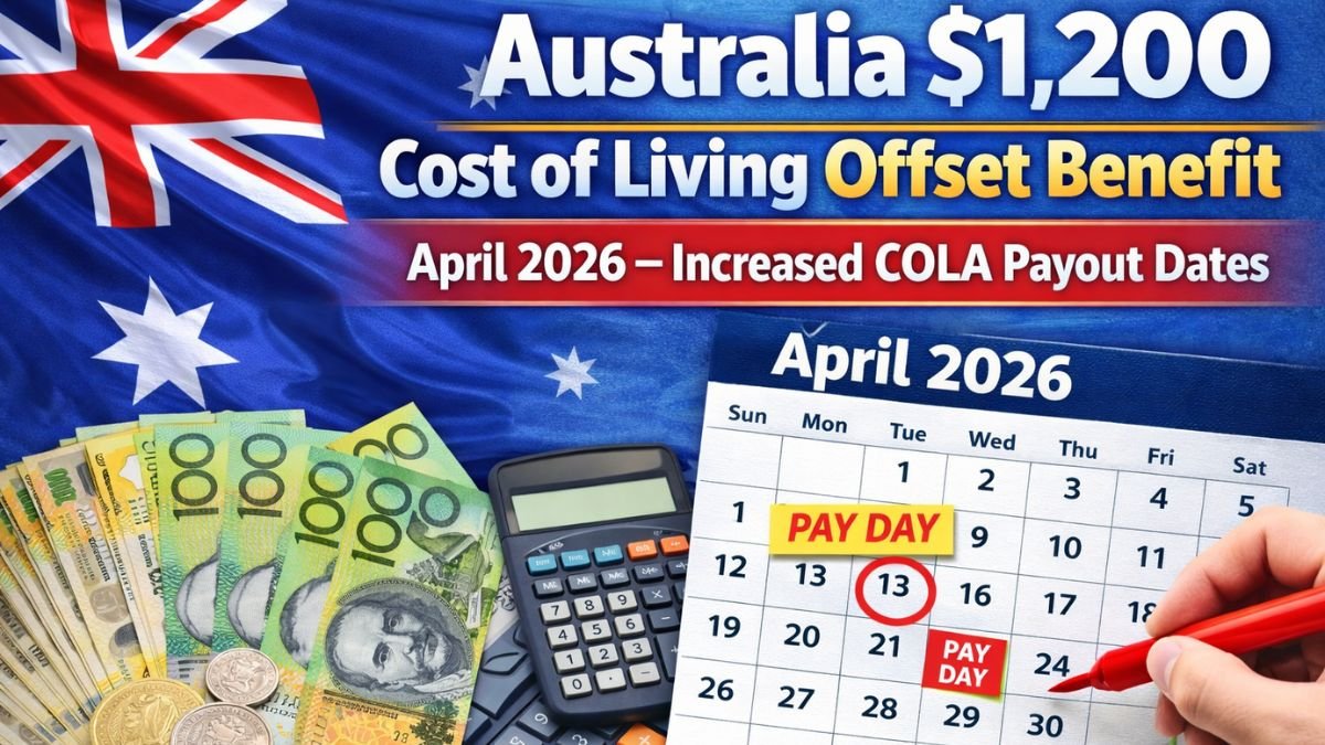 Australia $1,200 Cost of Living Offset Benefit April 2026 – Increased COLA Payout Dates