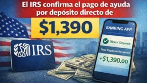 El IRS confirma el pago de ayuda por depósito directo de $1,390