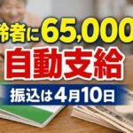 基礎年金2026年4月: 高齢者に65,000円 自動支給 振込は4月10日