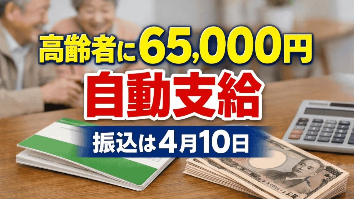 基礎年金2026年4月: 高齢者に65,000円 自動支給 振込は4月10日